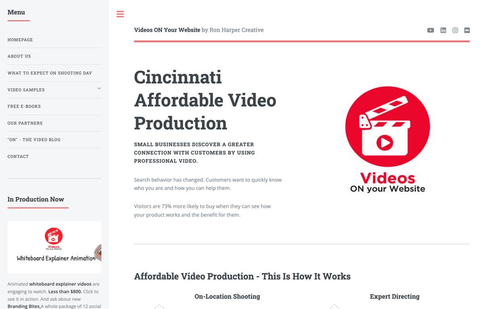 Videos On Your Website | Business Video Production website preview