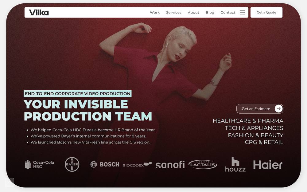 VILKA • Producer-led commercial production website preview