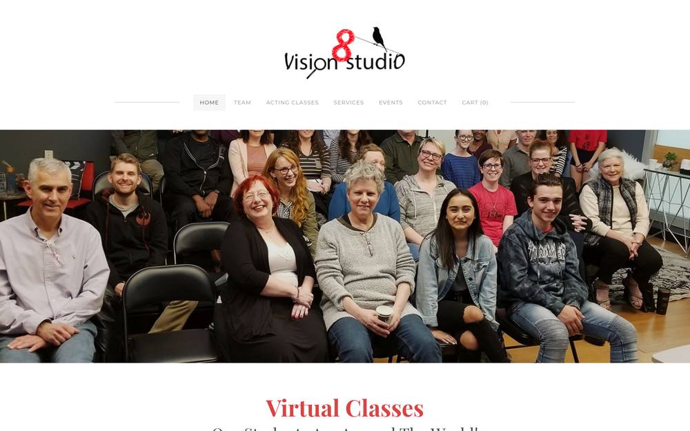 Vision8Studio Acting Classes and Film Production in Portland, OR website preview