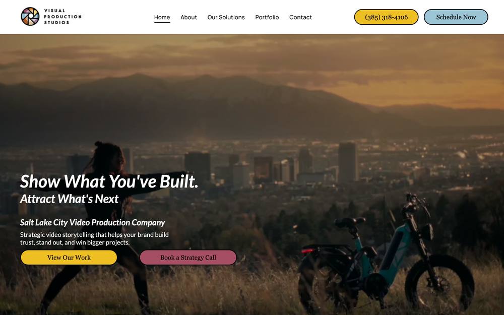 Visual Production Studios website preview