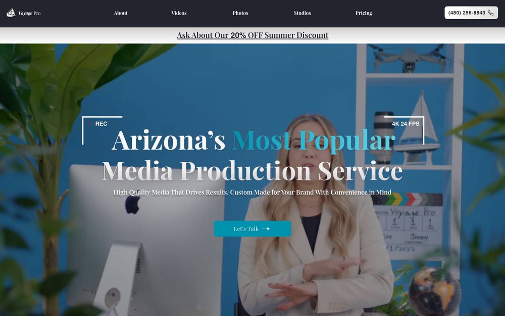 Voyage Pro website preview