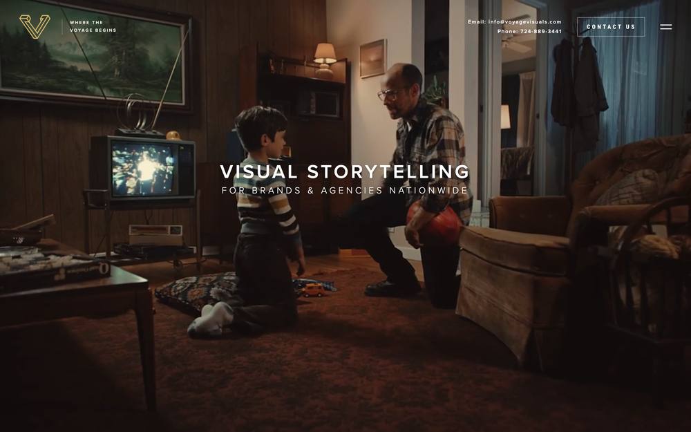 Voyage Visuals website preview