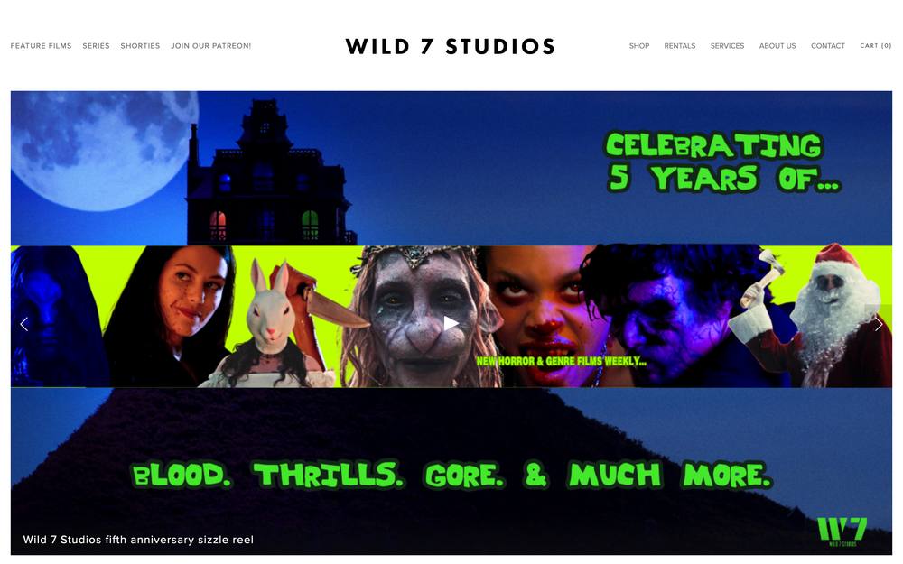 Wild 7 Studios website preview