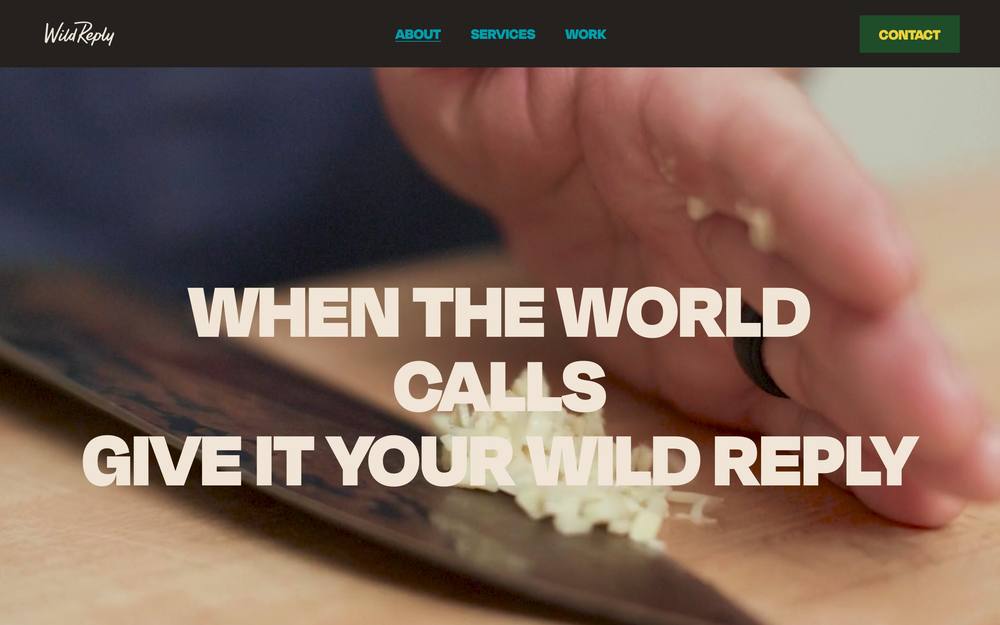 Wild Reply website preview