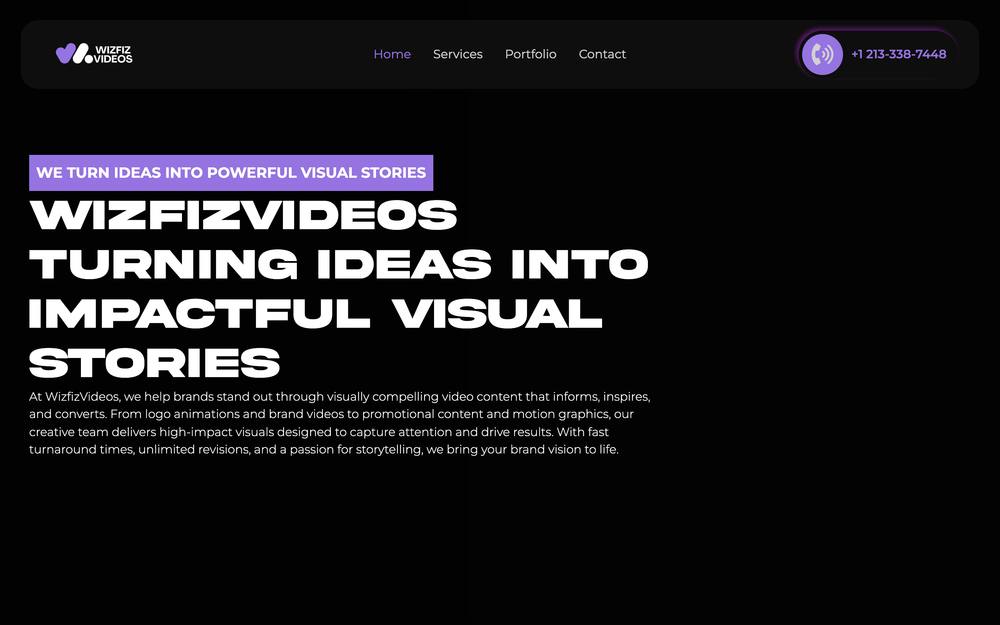 Wizfiz Videos website preview