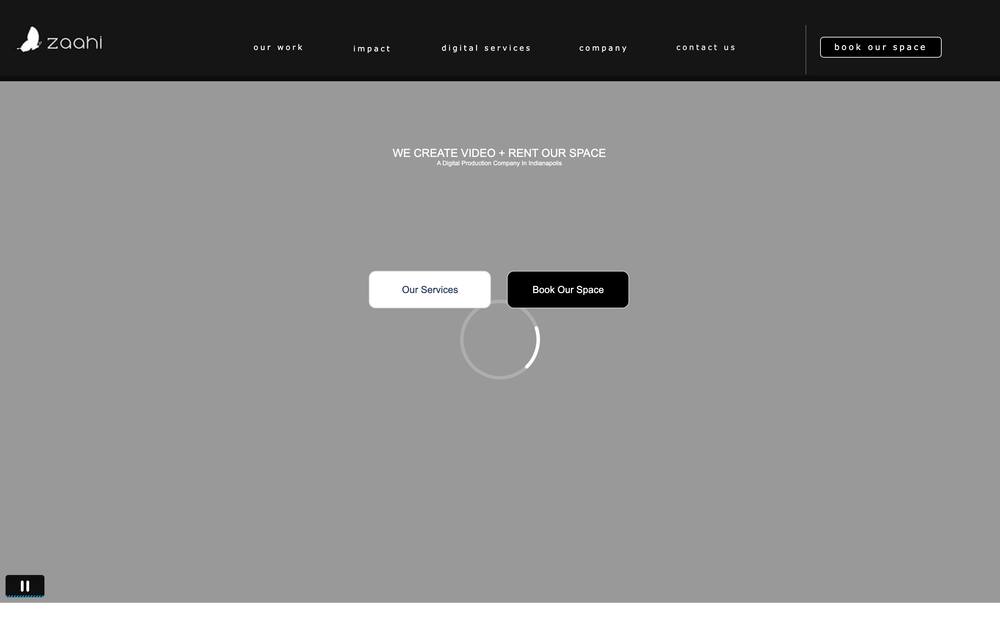 Zaahi Studios website preview