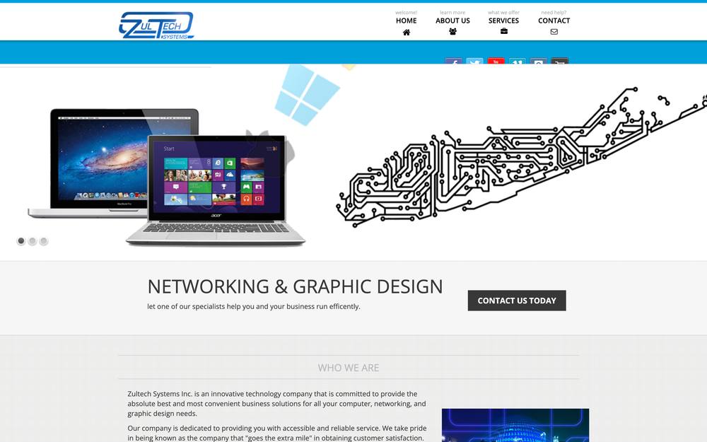 Zultech Systems Inc. website preview